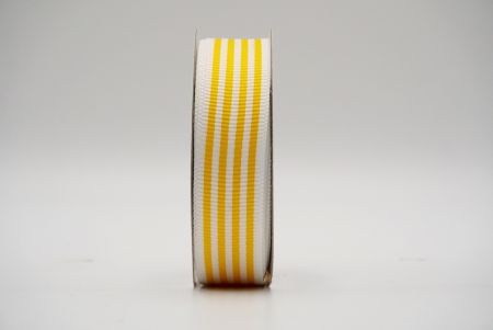 Wstążka groszowana w żółte paski z klasycznymi liniami_K1748-482